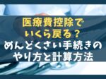 医療費控除でいくら戻る？めんどくさい手続きのやり方と計算方法